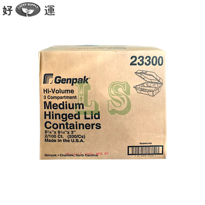 GENPAK SNAP IT TO GO CONTAINER FOAM MEDIUM 3 COMP - US Foods CHEF'STORE